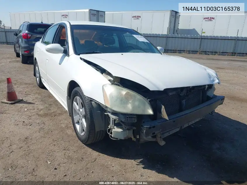 2003 Nissan Altima 2.5 S VIN: 1N4AL11D03C165378 Lot: 42614053