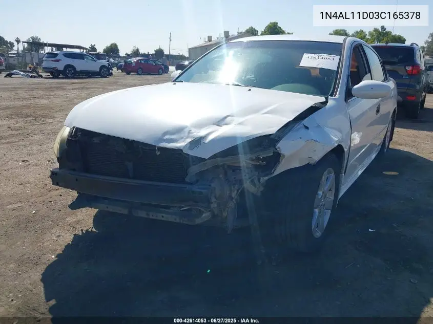 2003 Nissan Altima 2.5 S VIN: 1N4AL11D03C165378 Lot: 42614053