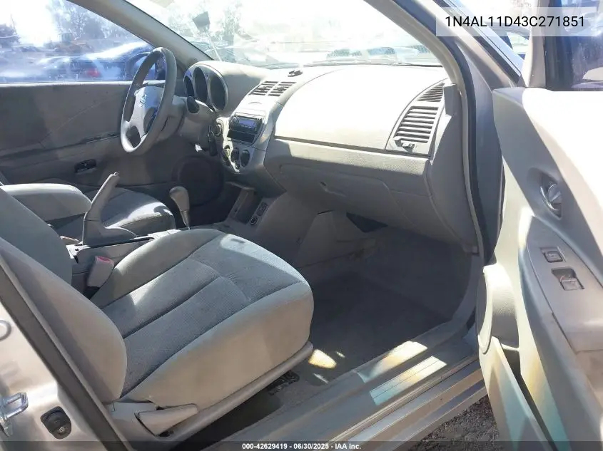 2003 Nissan Altima 2.5 S VIN: 1N4AL11D43C271851 Lot: 42629419