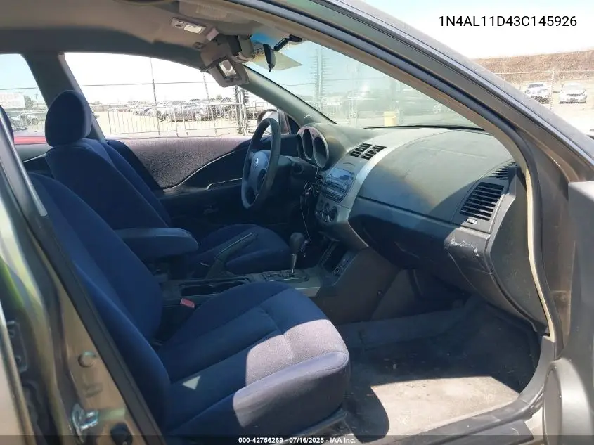 2003 Nissan Altima 2.5 S VIN: 1N4AL11D43C145926 Lot: 42756269