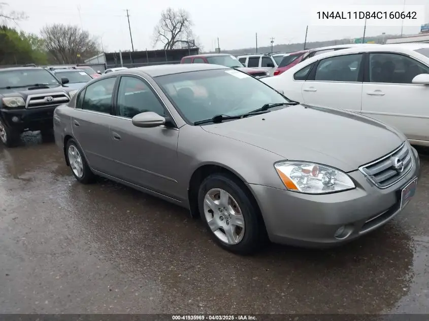 2004 Nissan Altima 2.5 S VIN: 1N4AL11D84C160642 Lot: 41935969