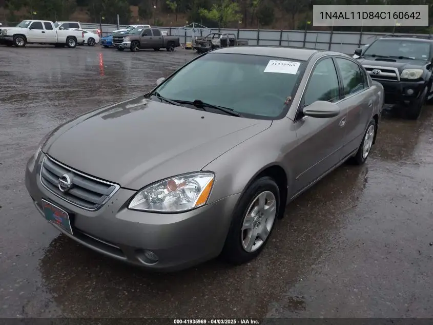 2004 Nissan Altima 2.5 S VIN: 1N4AL11D84C160642 Lot: 41935969