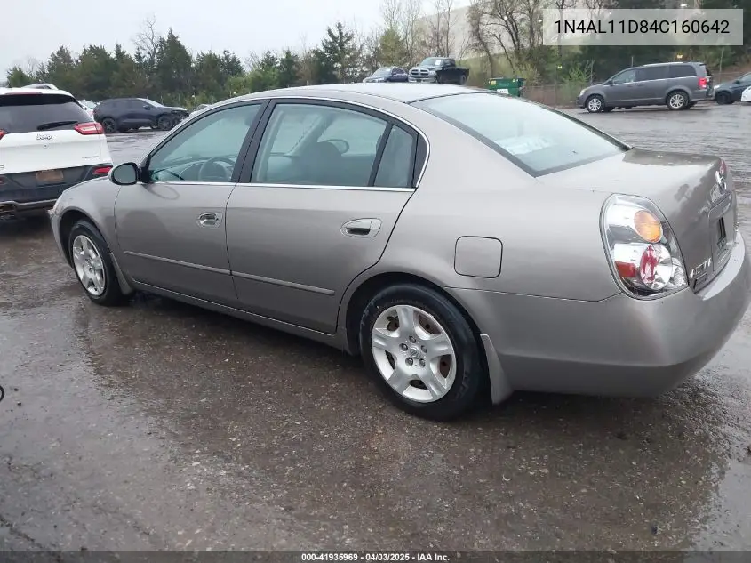 2004 Nissan Altima 2.5 S VIN: 1N4AL11D84C160642 Lot: 41935969