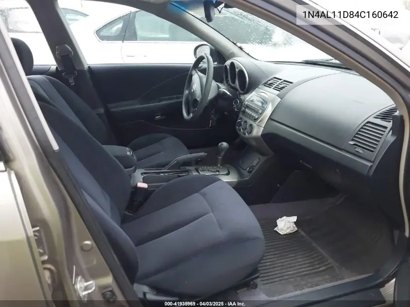 2004 Nissan Altima 2.5 S VIN: 1N4AL11D84C160642 Lot: 41935969