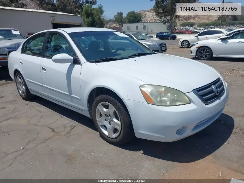 2004 Nissan Altima 2.5 S VIN: 1N4AL11D54C187765 Lot: 42583864