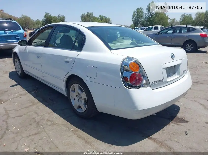 2004 Nissan Altima 2.5 S VIN: 1N4AL11D54C187765 Lot: 42583864
