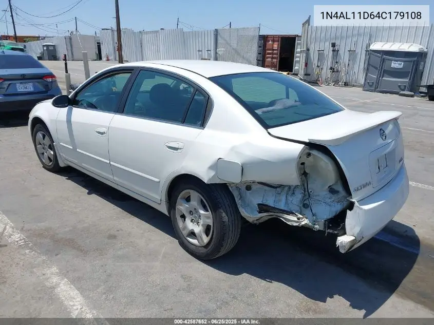 2004 Nissan Altima 2.5 S VIN: 1N4AL11D64C179108 Lot: 42587652
