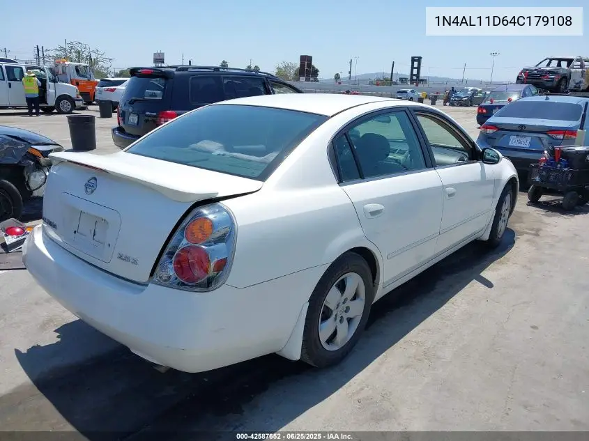 2004 Nissan Altima 2.5 S VIN: 1N4AL11D64C179108 Lot: 42587652