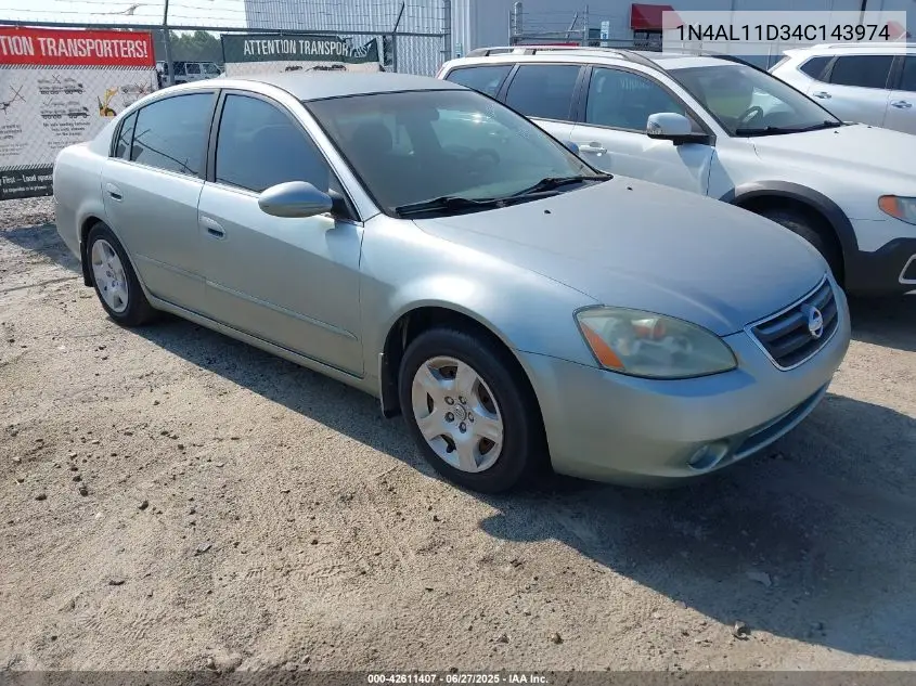 2004 Nissan Altima 2.5 S VIN: 1N4AL11D34C143974 Lot: 42611407