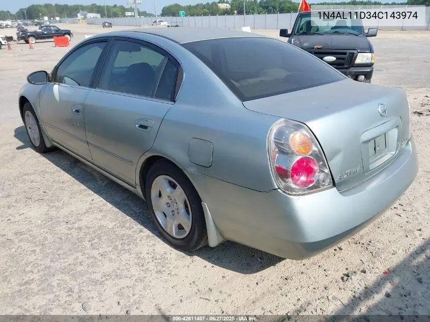 2004 Nissan Altima 2.5 S VIN: 1N4AL11D34C143974 Lot: 42611407