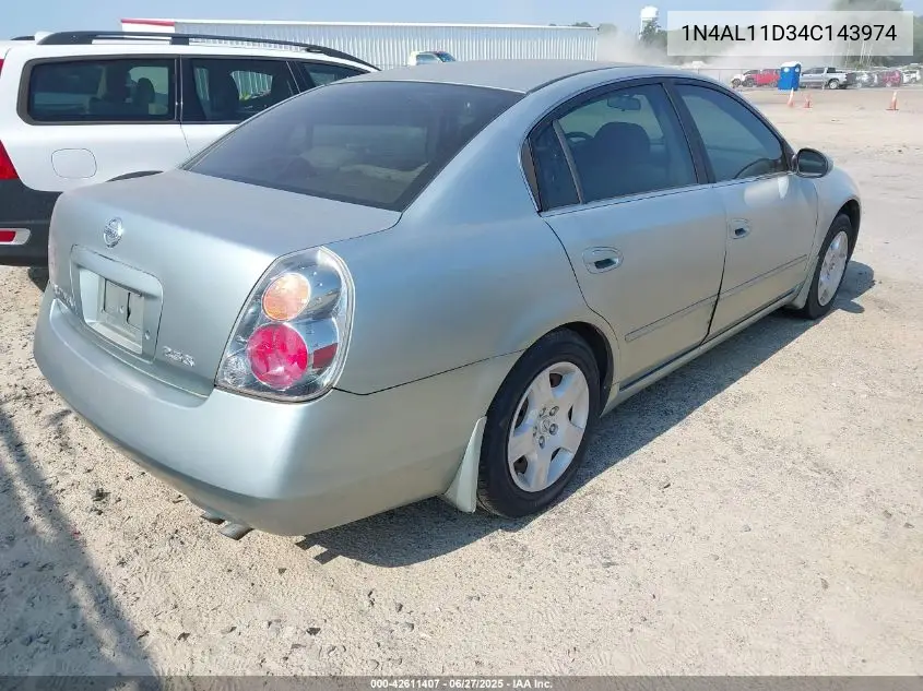 2004 Nissan Altima 2.5 S VIN: 1N4AL11D34C143974 Lot: 42611407