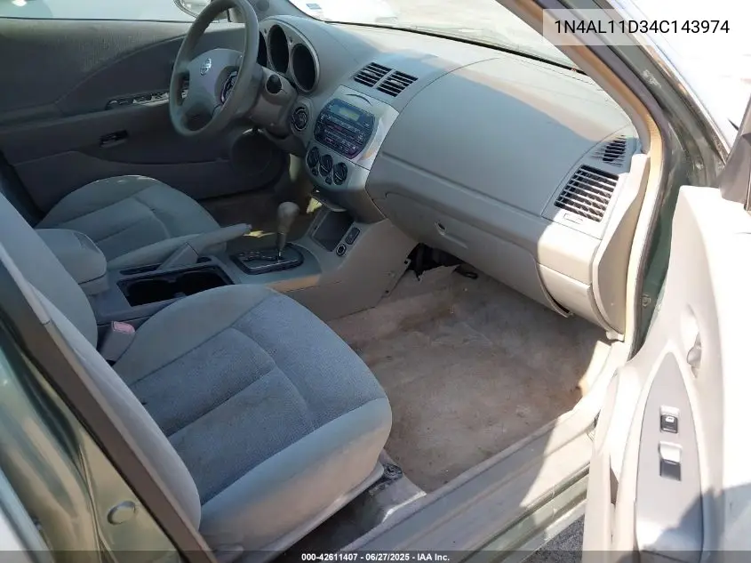 2004 Nissan Altima 2.5 S VIN: 1N4AL11D34C143974 Lot: 42611407
