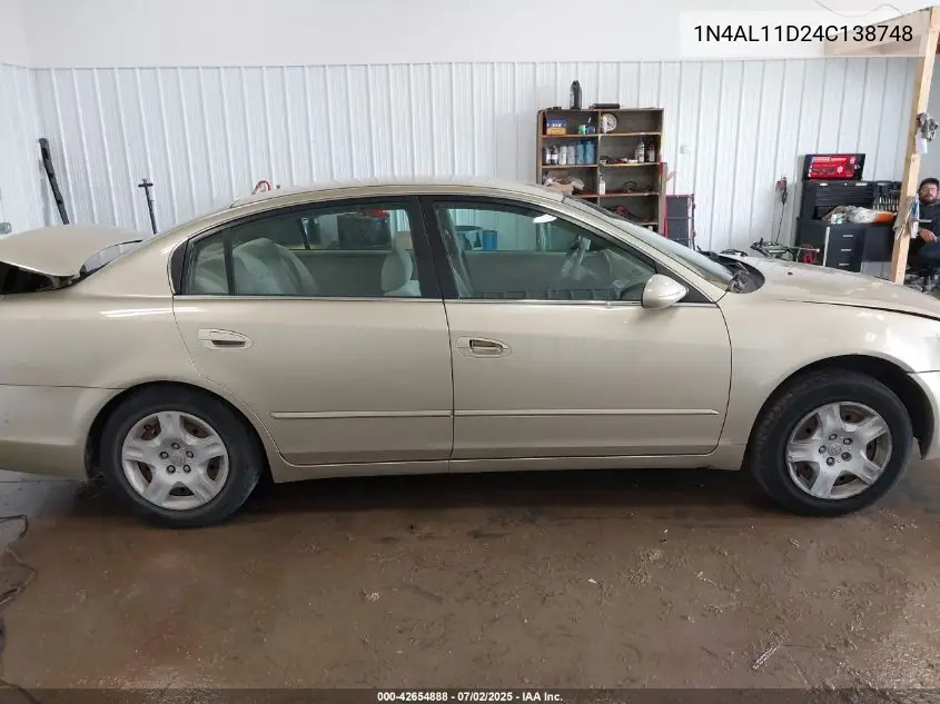 2004 Nissan Altima 2.5 S VIN: 1N4AL11D24C138748 Lot: 42654888