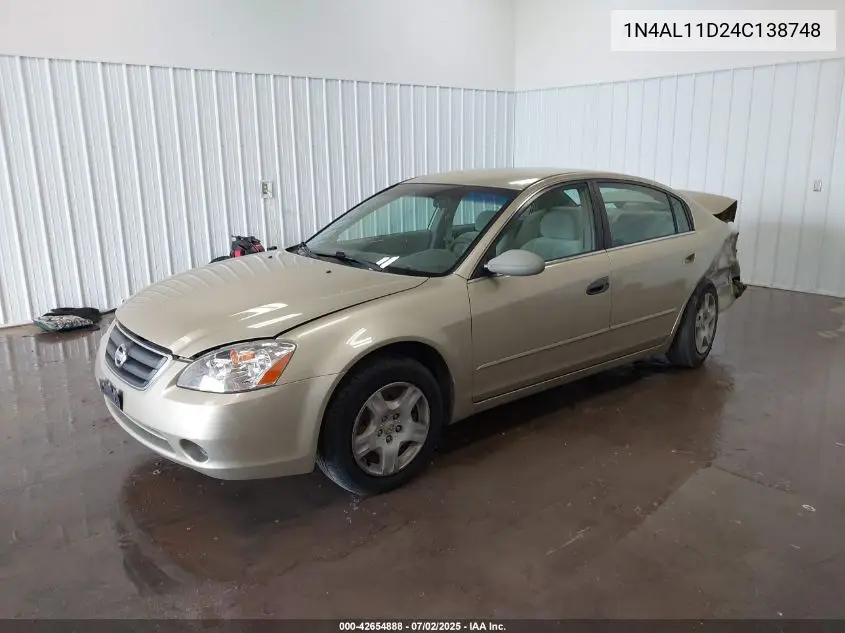 2004 Nissan Altima 2.5 S VIN: 1N4AL11D24C138748 Lot: 42654888