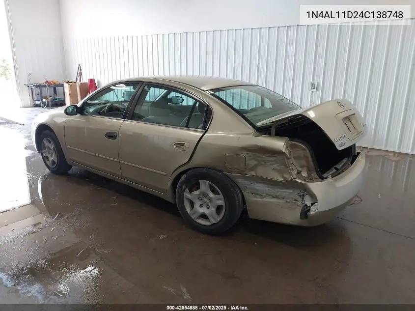 2004 Nissan Altima 2.5 S VIN: 1N4AL11D24C138748 Lot: 42654888