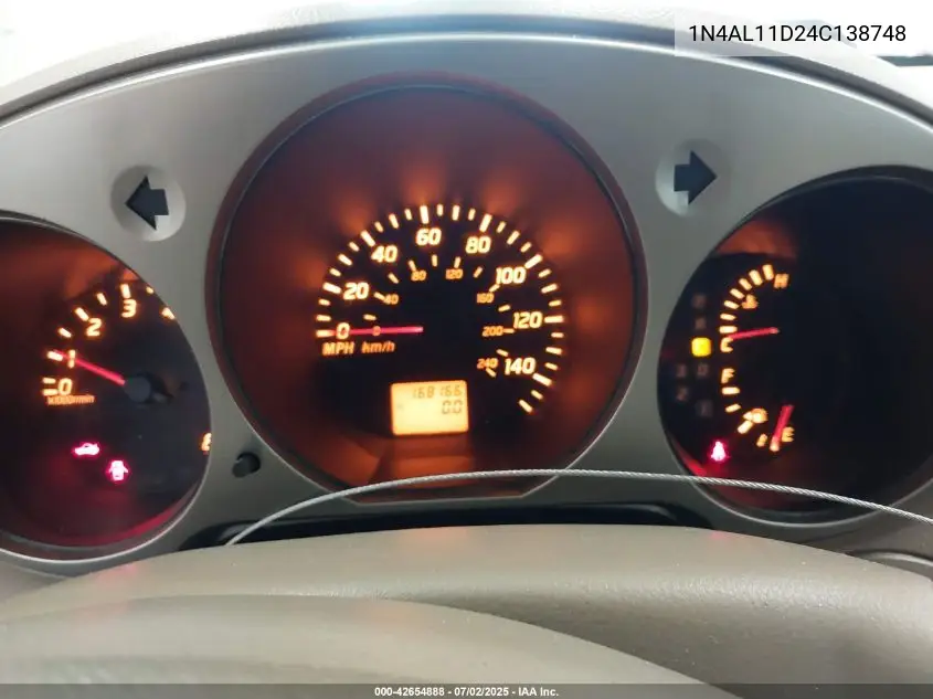 2004 Nissan Altima 2.5 S VIN: 1N4AL11D24C138748 Lot: 42654888