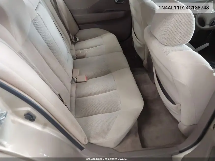 2004 Nissan Altima 2.5 S VIN: 1N4AL11D24C138748 Lot: 42654888