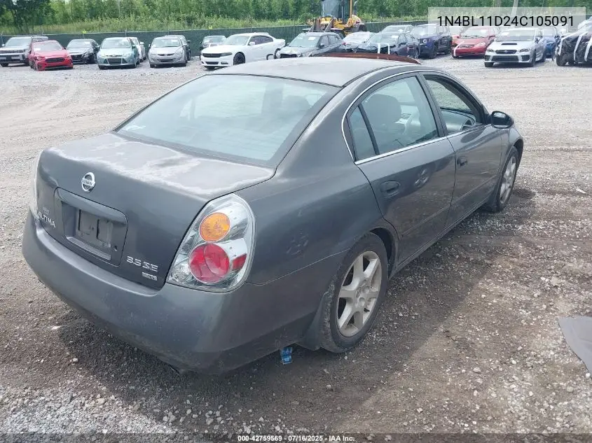 2004 Nissan Altima 3.5 Se VIN: 1N4BL11D24C105091 Lot: 42759569