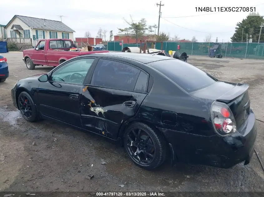2005 Nissan Altima 3.5 Se-R VIN: 1N4BL11EX5C270851 Lot: 41797120