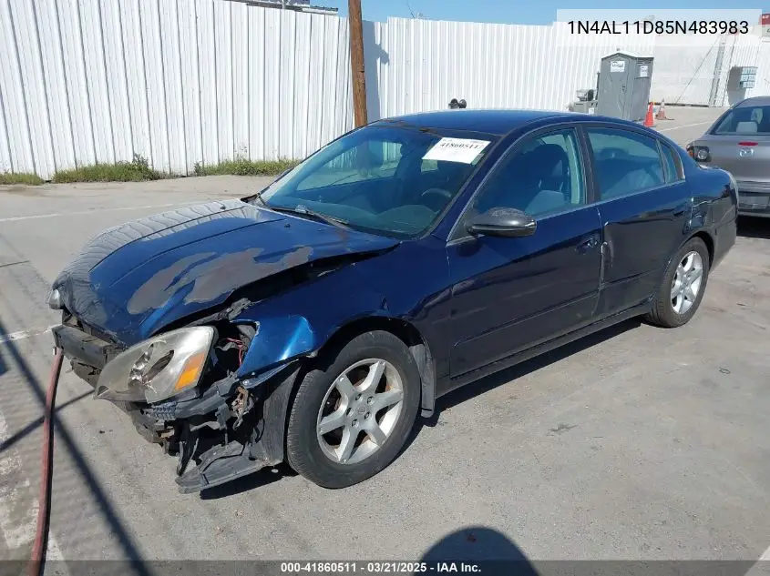 2005 Nissan Altima 2.5 S VIN: 1N4AL11D85N483983 Lot: 41860511