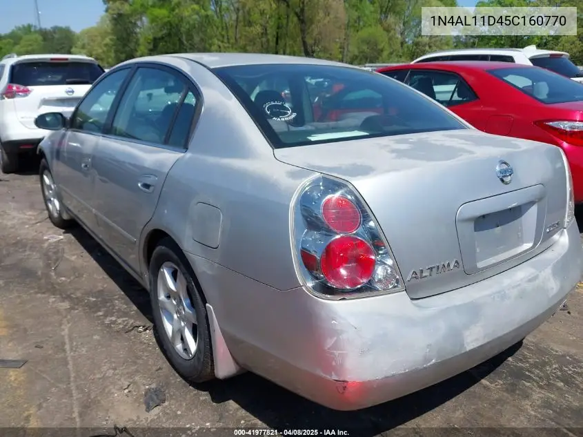 2005 Nissan Altima 2.5 S VIN: 1N4AL11D45C160770 Lot: 41977821