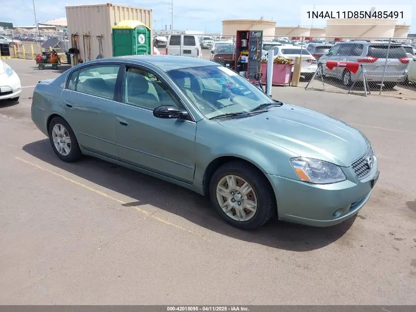 2005 Nissan Altima 2.5 S VIN: 1N4AL11D85N485491 Lot: 42015095
