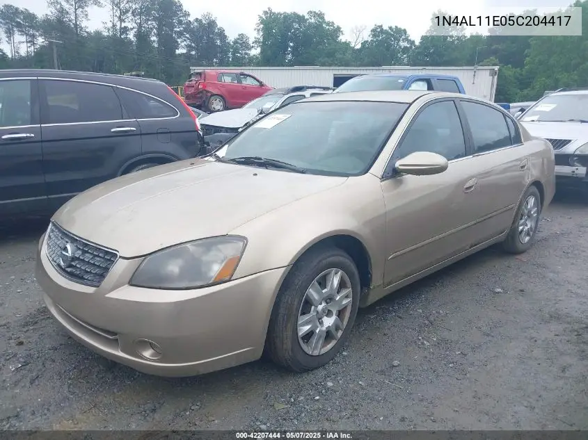 2005 Nissan Altima 2.5 S VIN: 1N4AL11E05C204417 Lot: 42207444