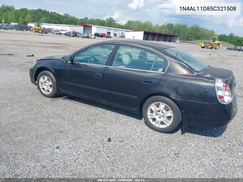 2005 Nissan Altima S/Sl VIN: 1N4AL11D85C321508 Lot: 42210255