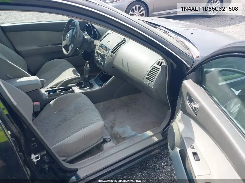 2005 Nissan Altima S/Sl VIN: 1N4AL11D85C321508 Lot: 42210255