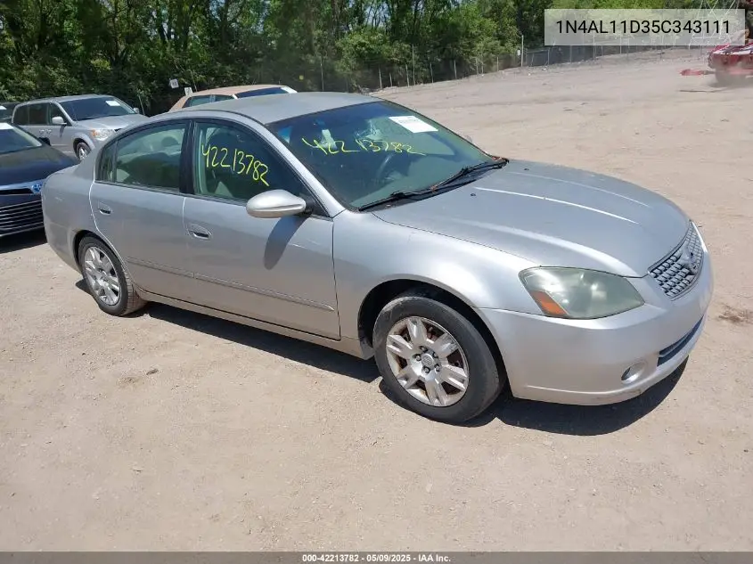 2005 Nissan Altima 2.5 S VIN: 1N4AL11D35C343111 Lot: 42213782