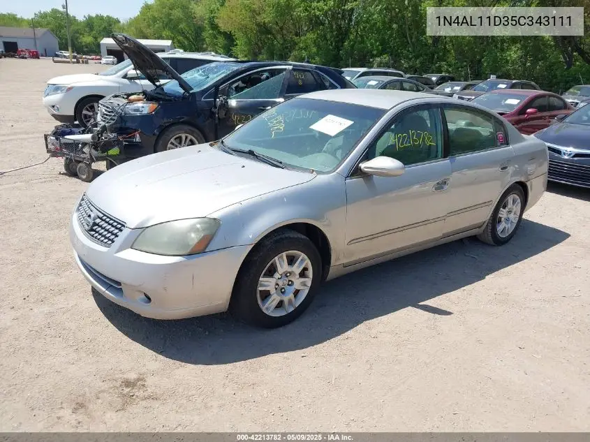 2005 Nissan Altima 2.5 S VIN: 1N4AL11D35C343111 Lot: 42213782