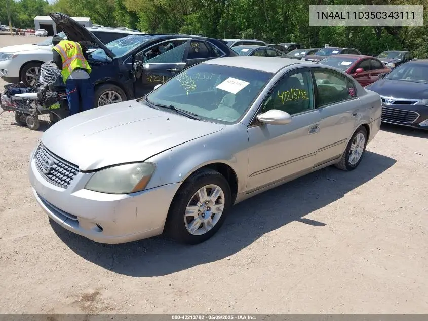 2005 Nissan Altima 2.5 S VIN: 1N4AL11D35C343111 Lot: 42213782