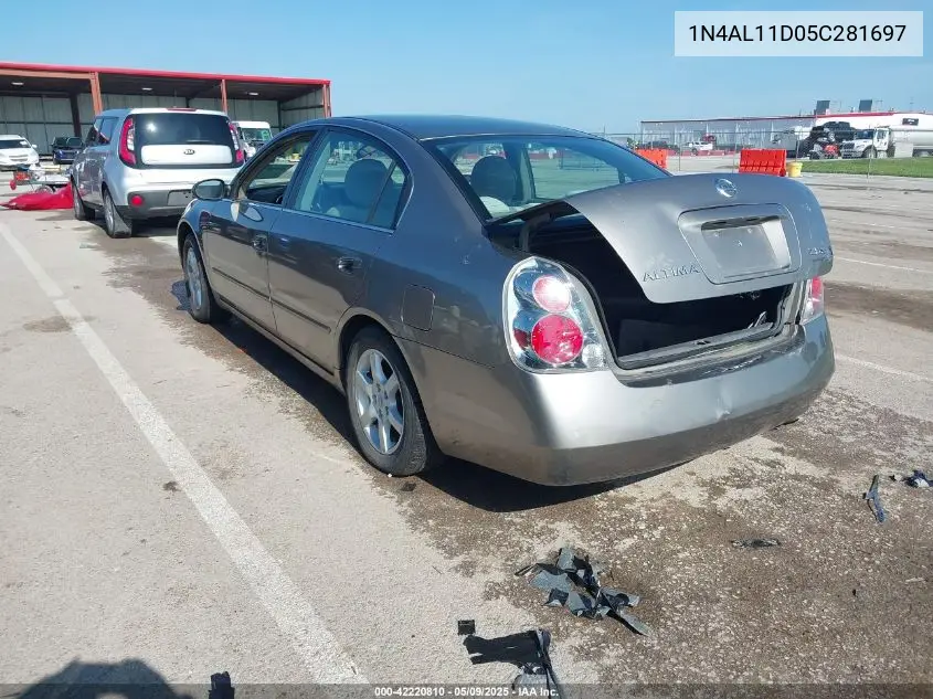 2005 Nissan Altima 2.5 S VIN: 1N4AL11D05C281697 Lot: 42220810