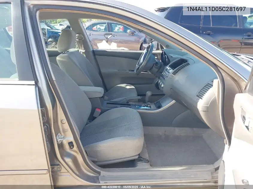 2005 Nissan Altima 2.5 S VIN: 1N4AL11D05C281697 Lot: 42220810