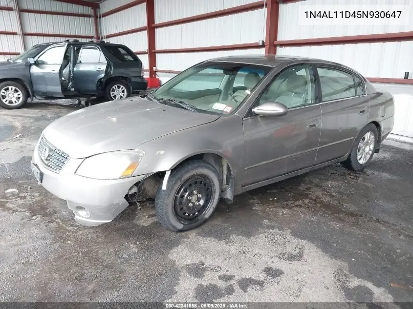 2005 Nissan Altima 2.5 S VIN: 1N4AL11D45N930647 Lot: 42241858