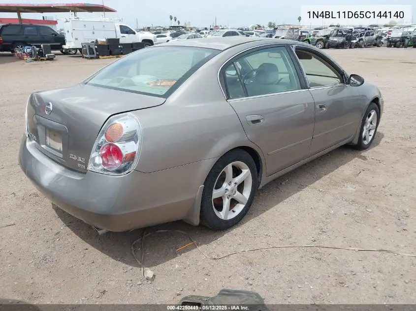 2005 Nissan Altima 3.5 Se VIN: 1N4BL11D65C144140 Lot: 42250449