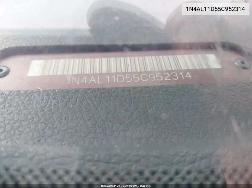 2005 Nissan Altima 2.5 S VIN: 1N4AL11D55C952314 Lot: 42261173