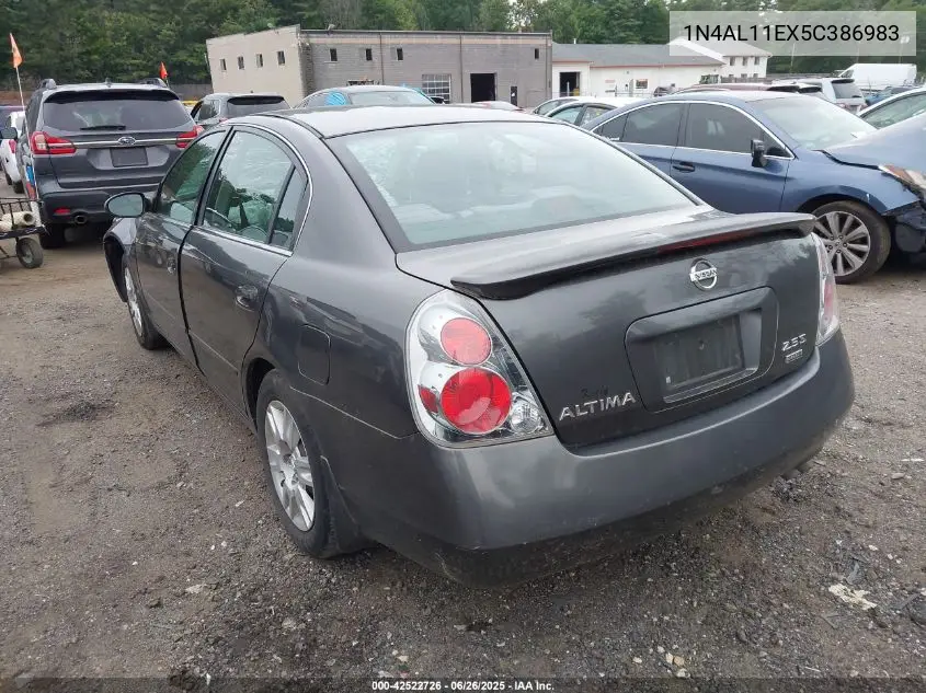 2005 Nissan Altima 2.5 S VIN: 1N4AL11EX5C386983 Lot: 42522726
