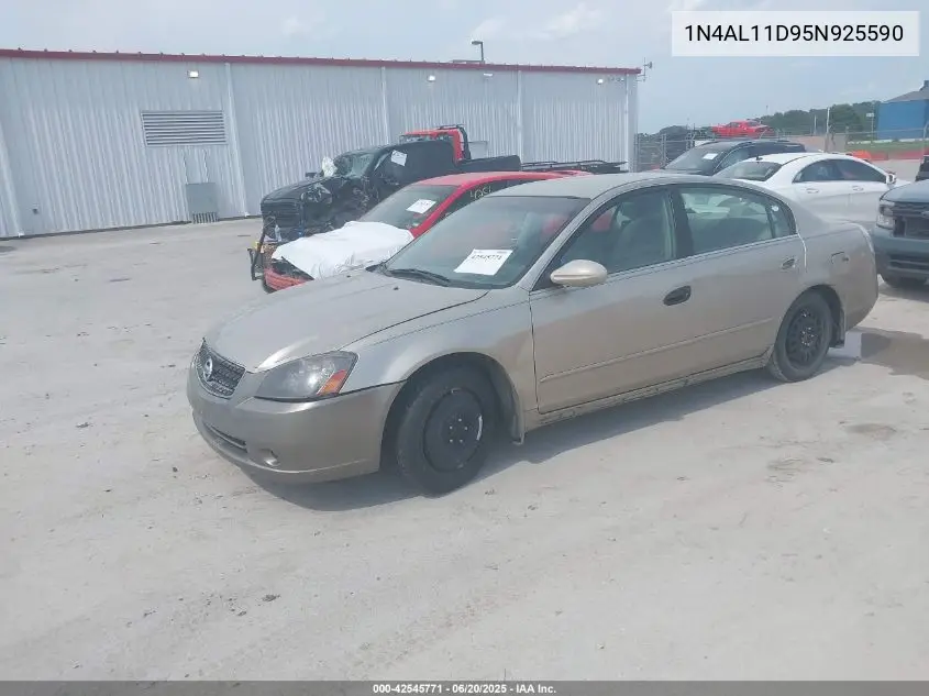 2005 Nissan Altima 2.5 S VIN: 1N4AL11D95N925590 Lot: 42545771