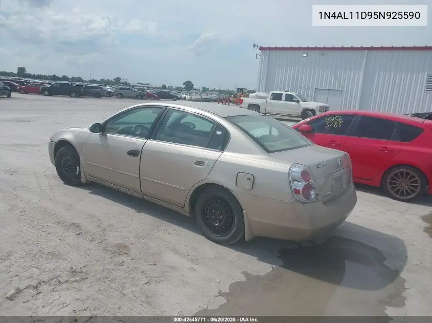 2005 Nissan Altima 2.5 S VIN: 1N4AL11D95N925590 Lot: 42545771