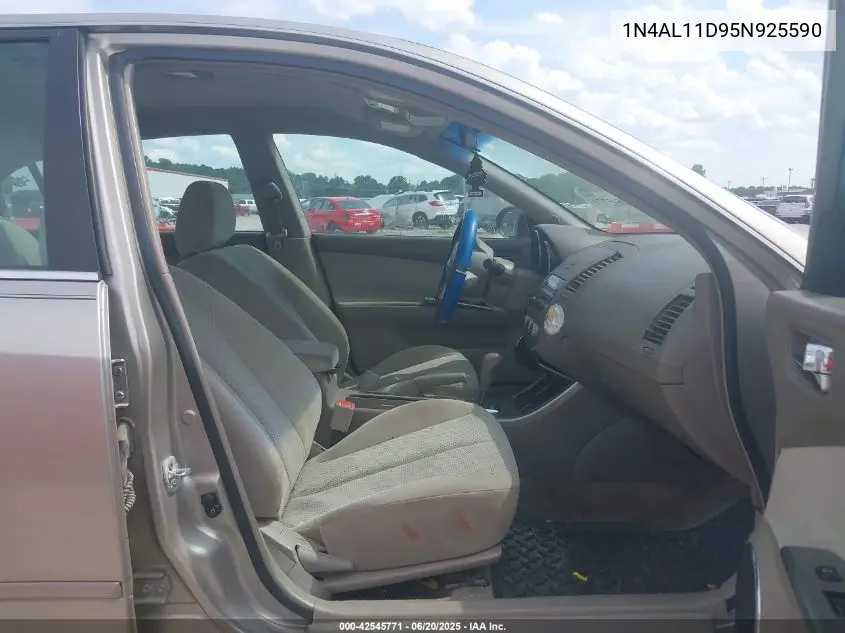 2005 Nissan Altima 2.5 S VIN: 1N4AL11D95N925590 Lot: 42545771