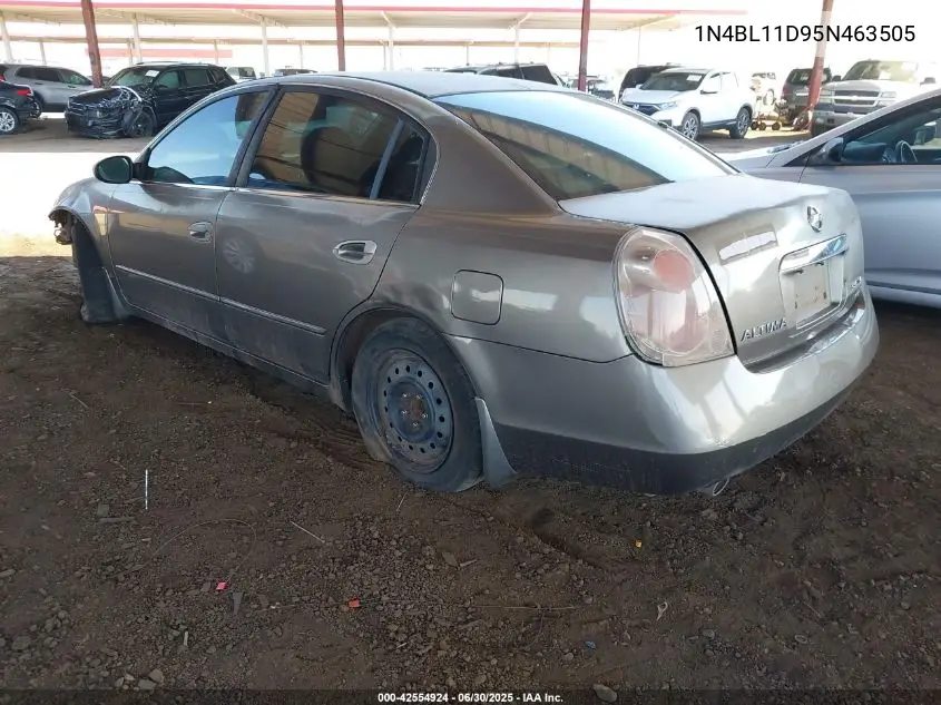 2005 Nissan Altima Se/Sl/Se-R VIN: 1N4BL11D95N463505 Lot: 42554924