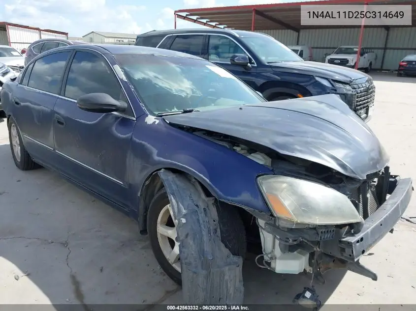 2005 Nissan Altima 2.5 S VIN: 1N4AL11D25C314649 Lot: 42563332
