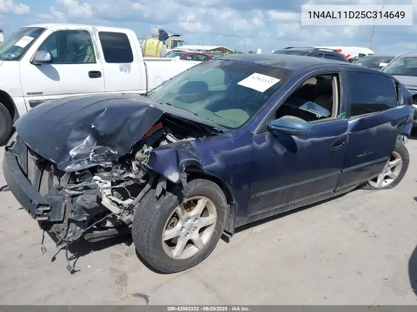 2005 Nissan Altima 2.5 S VIN: 1N4AL11D25C314649 Lot: 42563332