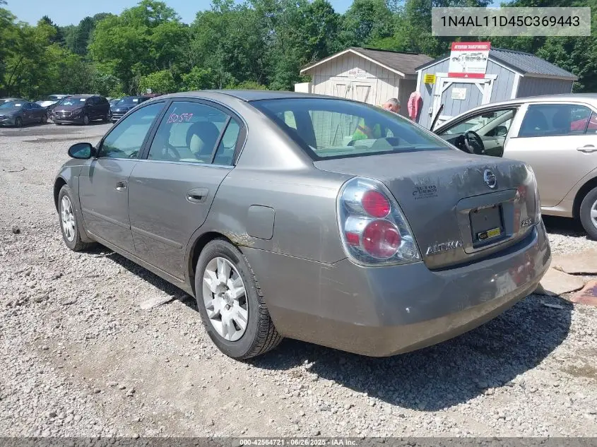 2005 Nissan Altima 2.5 S VIN: 1N4AL11D45C369443 Lot: 42564721