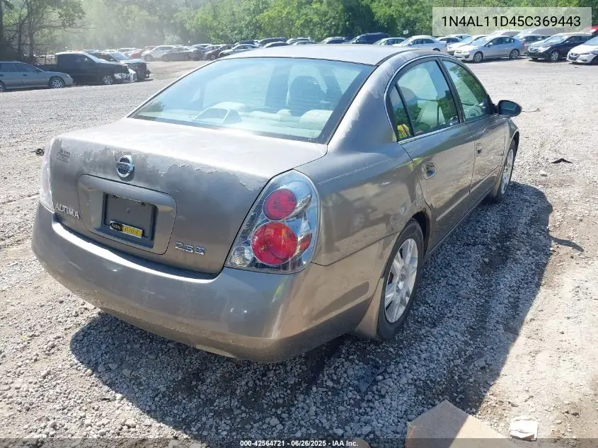 2005 Nissan Altima 2.5 S VIN: 1N4AL11D45C369443 Lot: 42564721