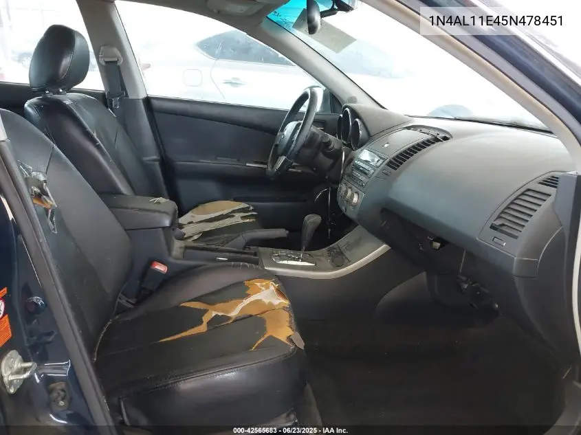 2005 Nissan Altima 2.5 S VIN: 1N4AL11E45N478451 Lot: 42565683