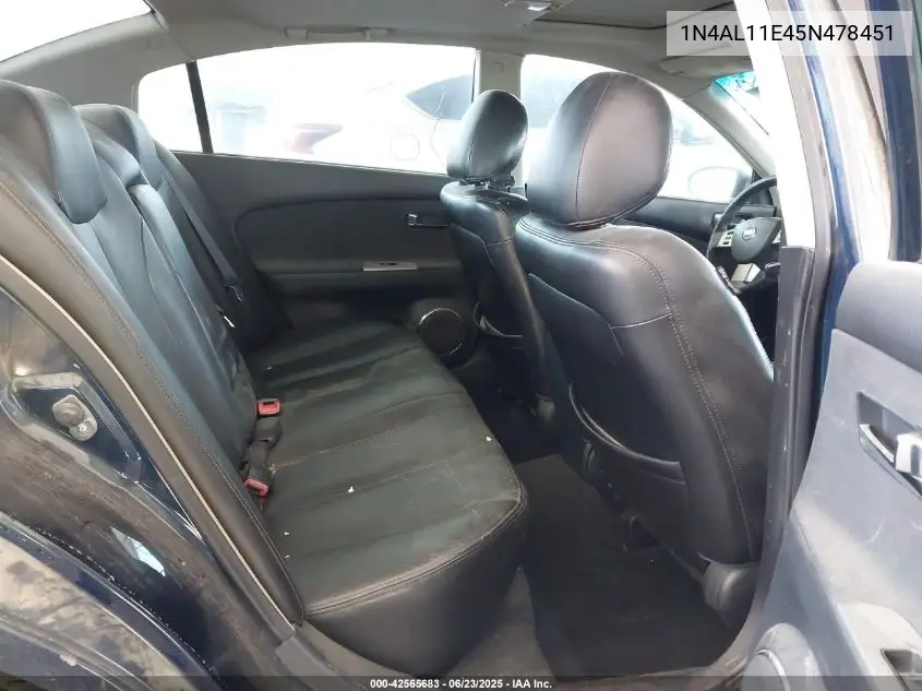 2005 Nissan Altima 2.5 S VIN: 1N4AL11E45N478451 Lot: 42565683