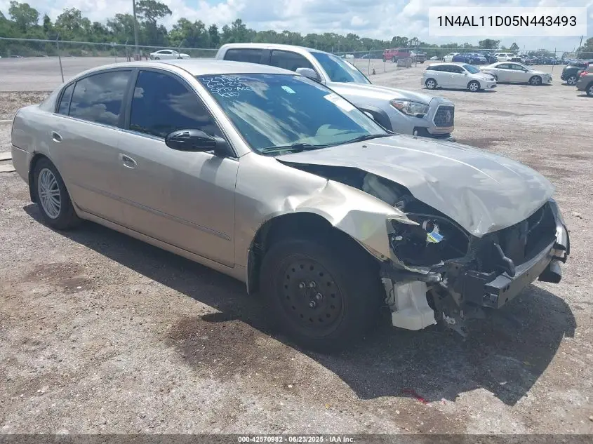 2005 Nissan Altima 2.5 S VIN: 1N4AL11D05N443493 Lot: 42570982