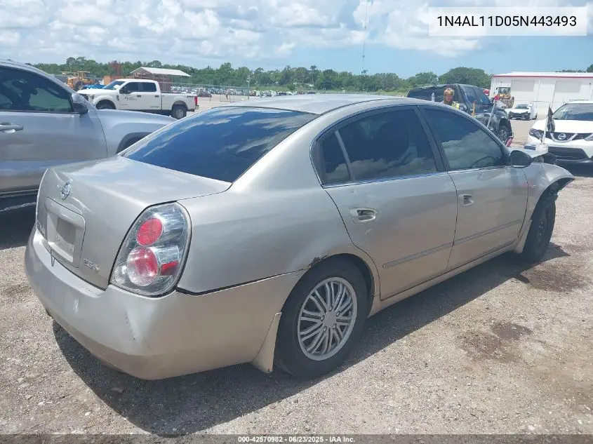 2005 Nissan Altima 2.5 S VIN: 1N4AL11D05N443493 Lot: 42570982